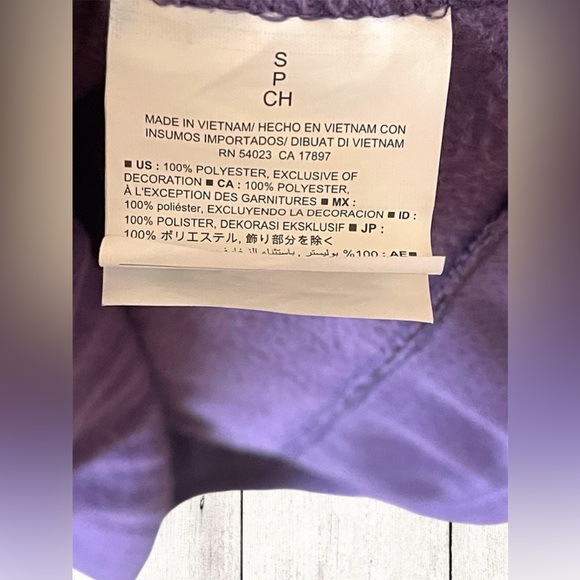 Old Navy Active Funnel Neck Micro Fleece Pullover Sweater Purple Womens Small - Picture 6 of 7